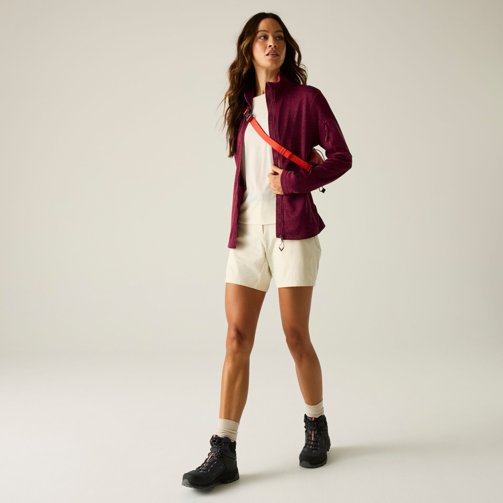 detail DARE2B Torrek II vínová dámská outdoor mikina pohodlná a funkční