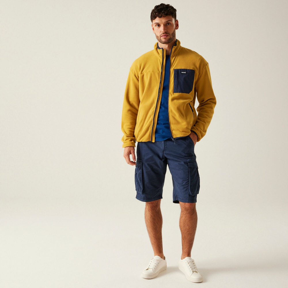 detail REGATTA Frankie F/Z žlutá pánská outdoor pohodlná příjemná fleece mikina