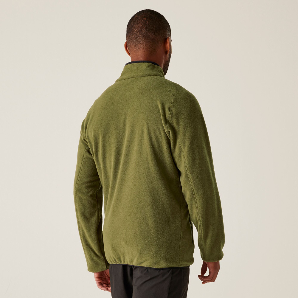 detail REGATTA Hadfield zelená pánská outdoor mikina pohodlná fleece