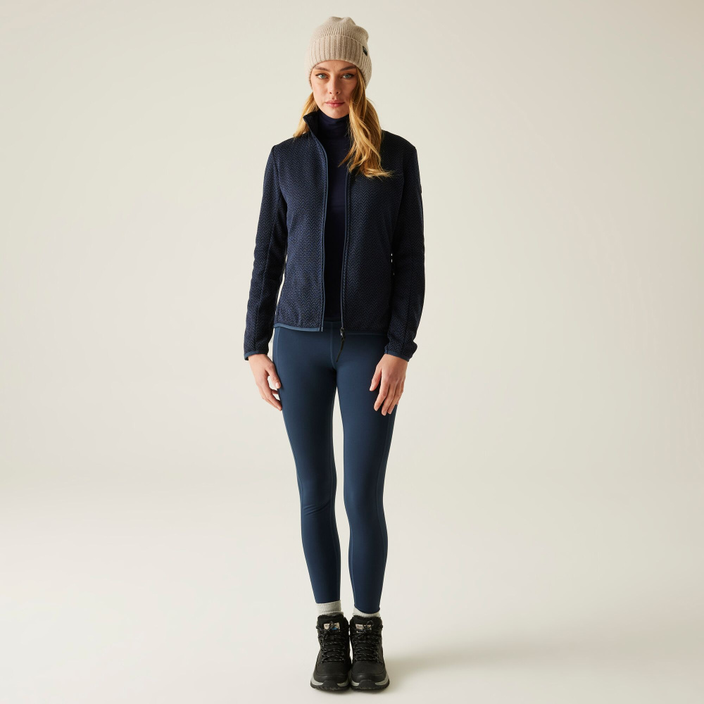 detail REGATTA Elzie modrá dámská outdoor mikina z pohodlného materiálu celoroční