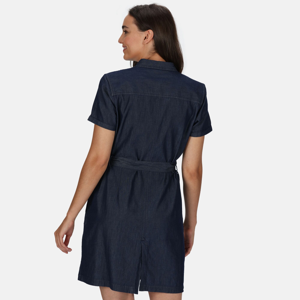 detail REGATTA Quinty modré dámské šaty 100% Ba