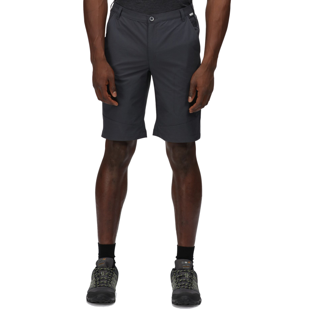 detail REGATTA Highton short long šedé pánské outdoor kraťasy