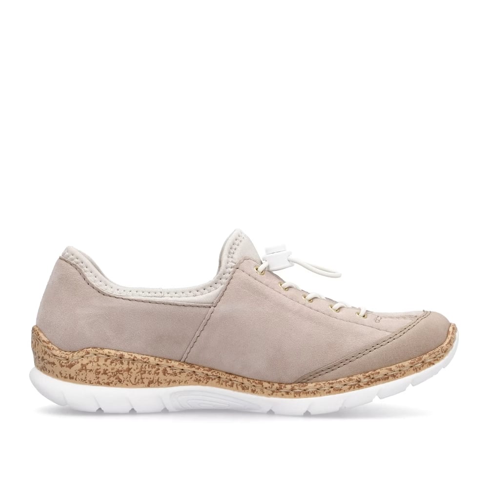 detail RIEKER N42F1-60 béžové dámské kožené tenisky