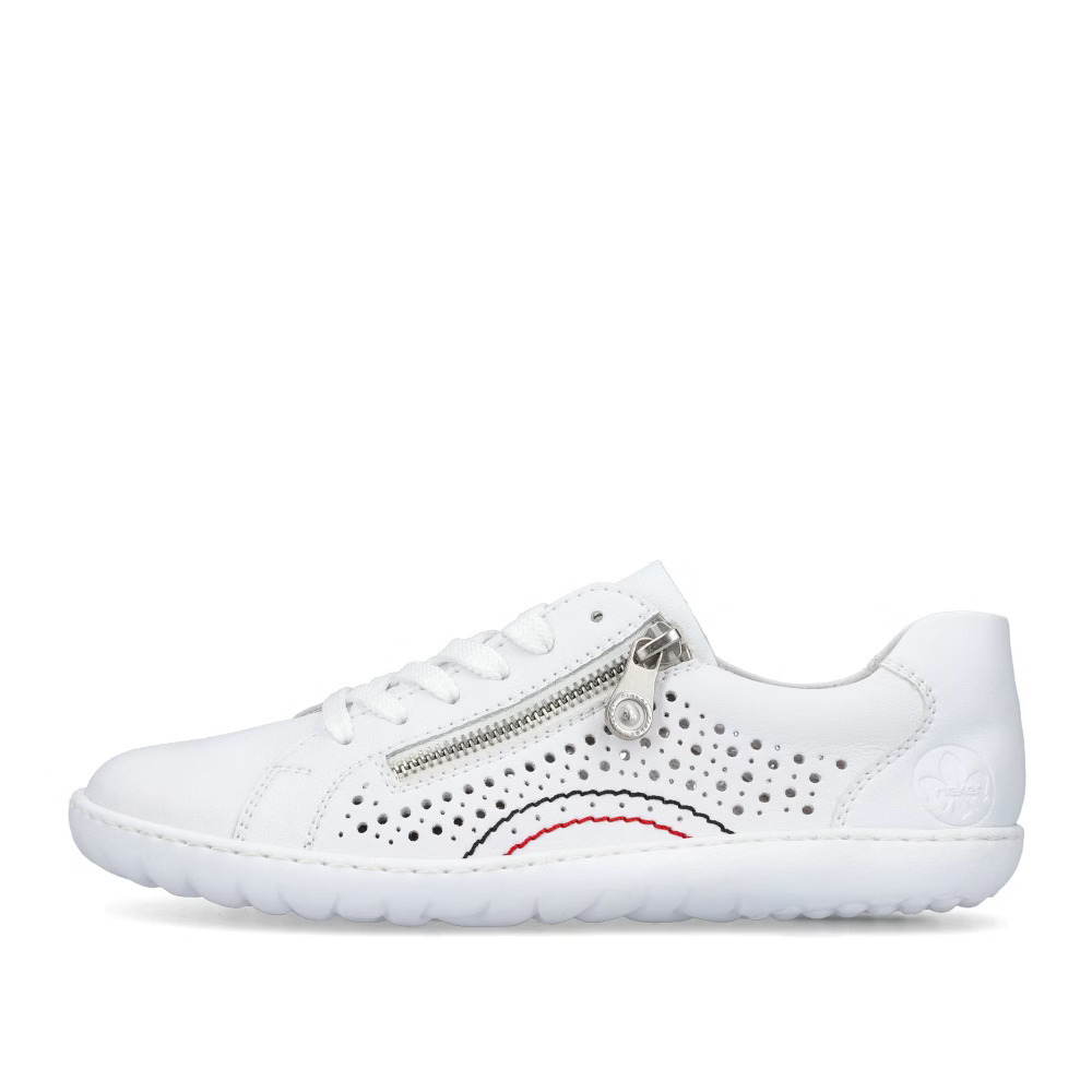 detail RIEKER 52824-80 bílé dámské tenisky