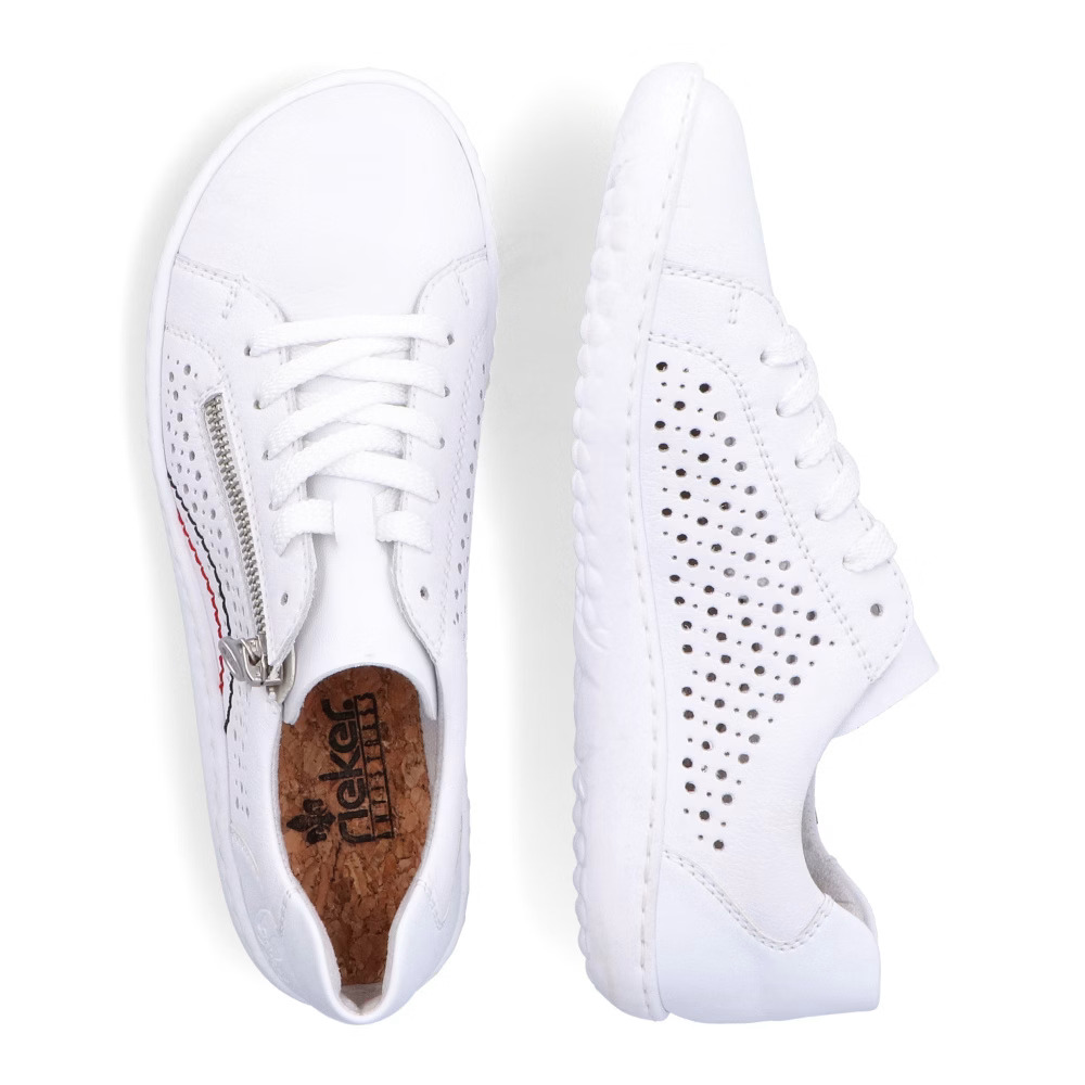 detail RIEKER 52824-80 bílé dámské tenisky