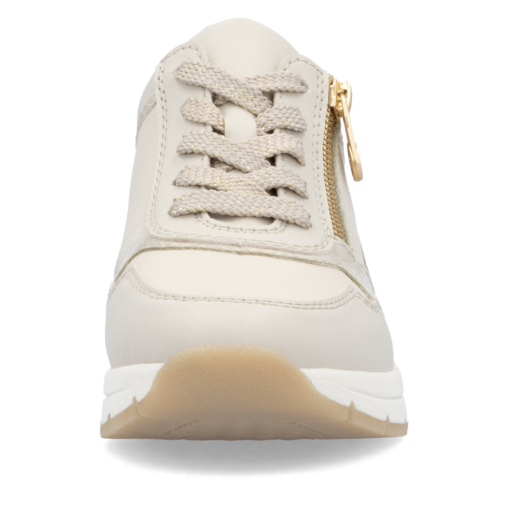 detail RIEKER N9301-60 béžové dámské kožené tenisky