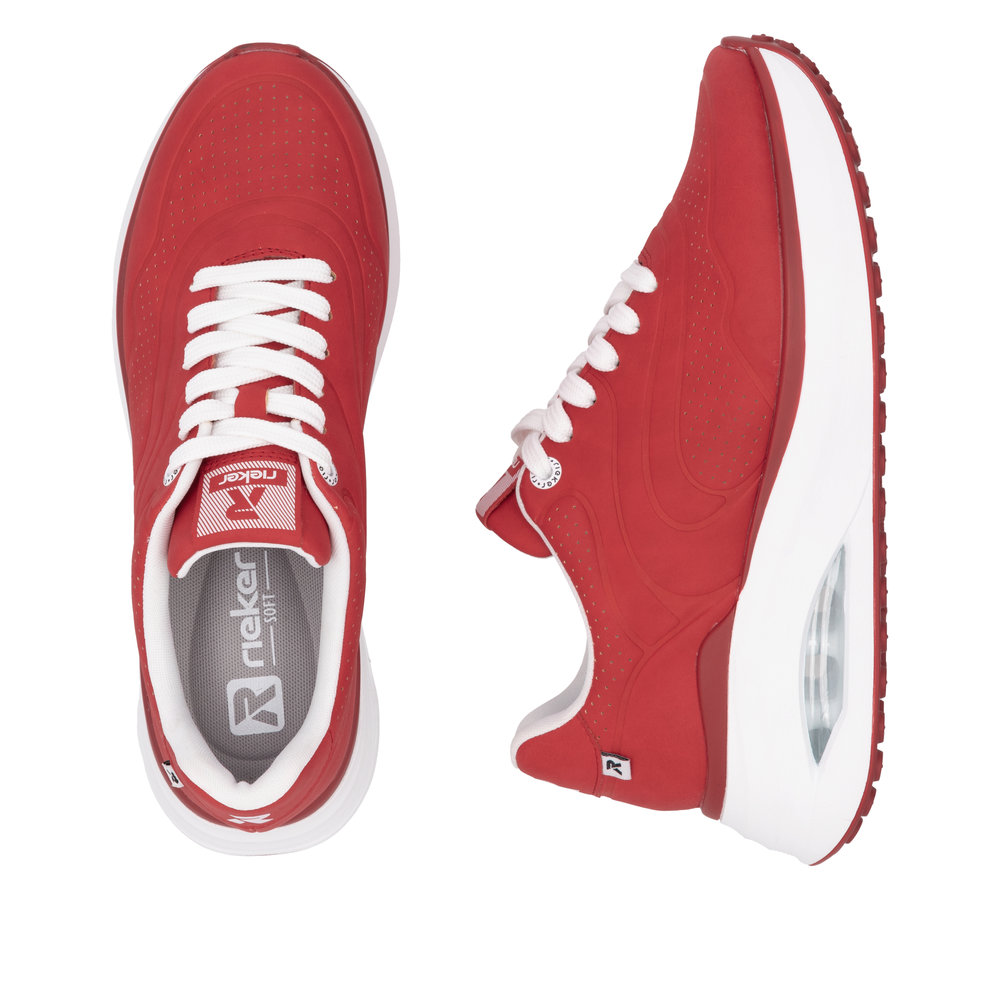 detail RIEKER W2700-33 červené dámské tenisky