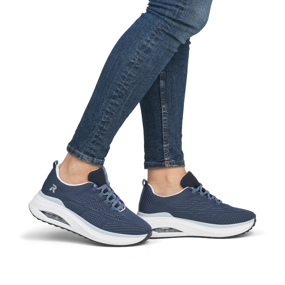 detail RIEKER W2701-14 modré dámské vzdušné tenisky