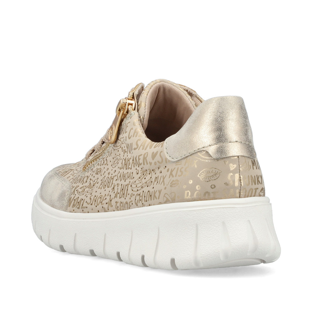 detail RIEKER N1316-90 béžové dámské tenisky