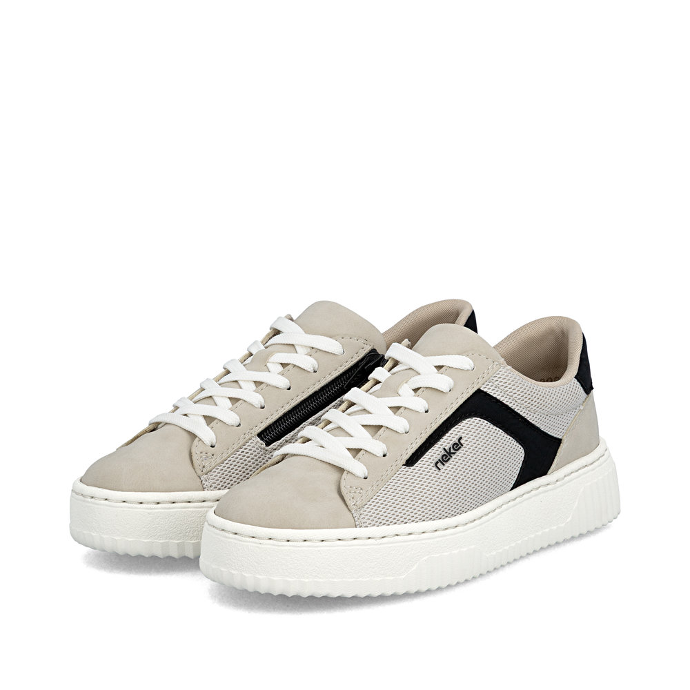 detail RIEKER N9900-60 béžové dámské tenisky pohodlné a vzdušné