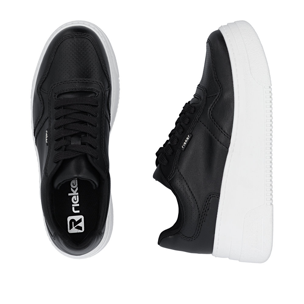 detail RIEKER M7811-00 černé dámské moderní tenisky do města