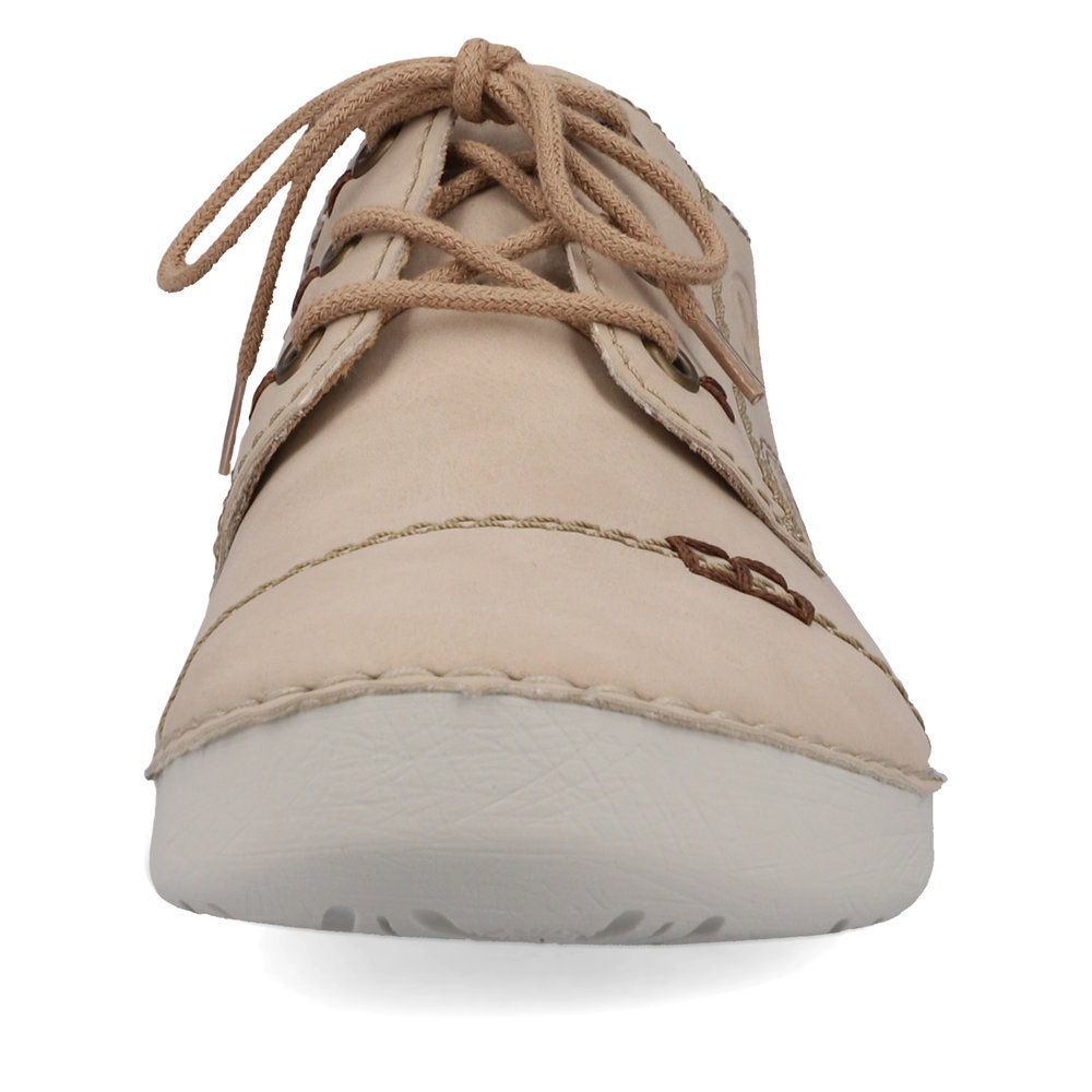 detail RIEKER 52520-62 béžové dámské tenisky pohodlné antistress