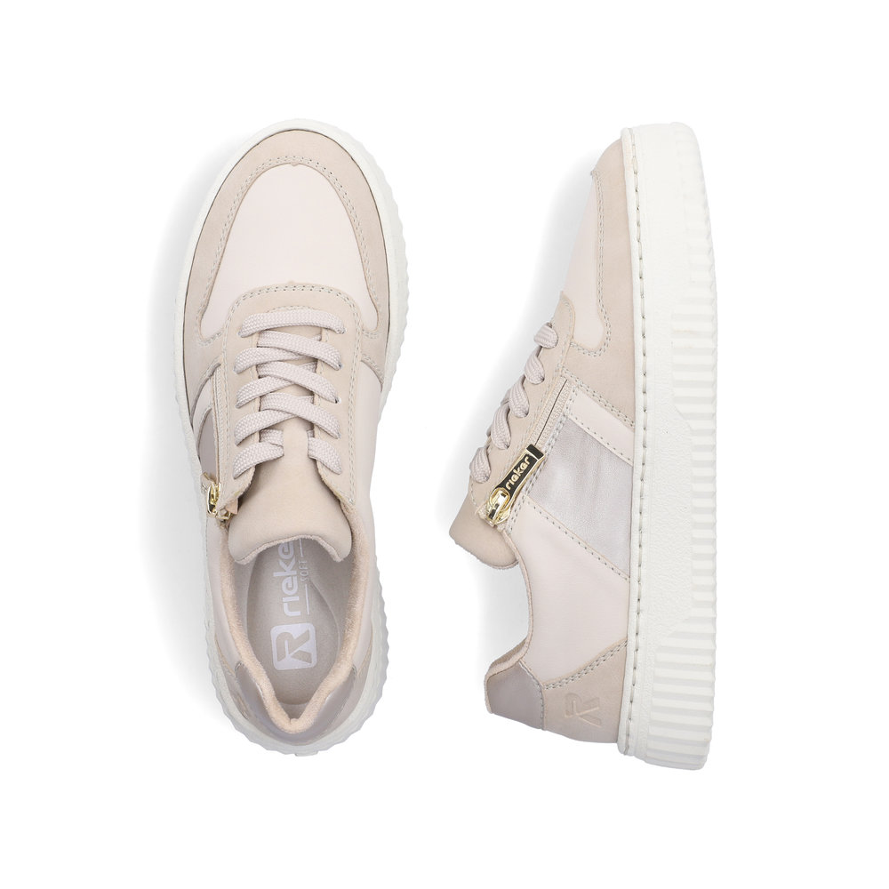 detail RIEKER N9909-60 béžové dámské antistress tenisky