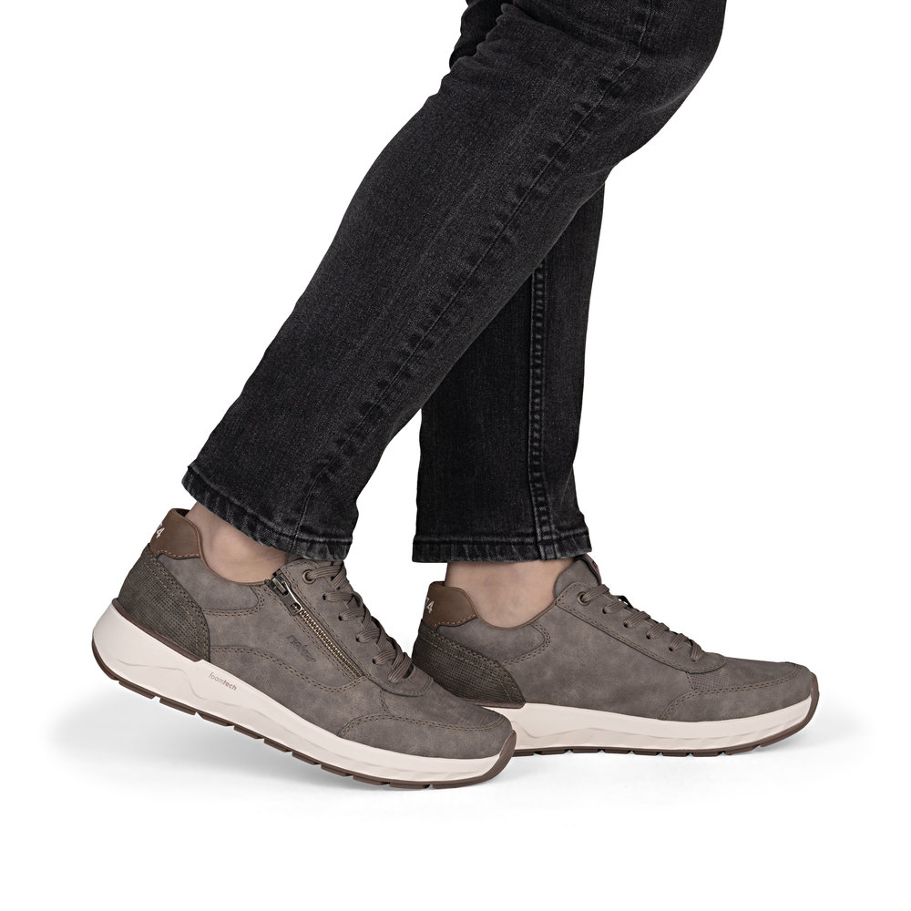 detail RIEKER 11504-64 hnědé pánské tenisky antistress