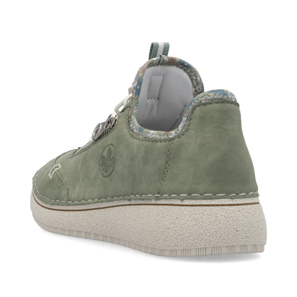 detail RIEKER 50962-52 zelené dámské tenisky antistress