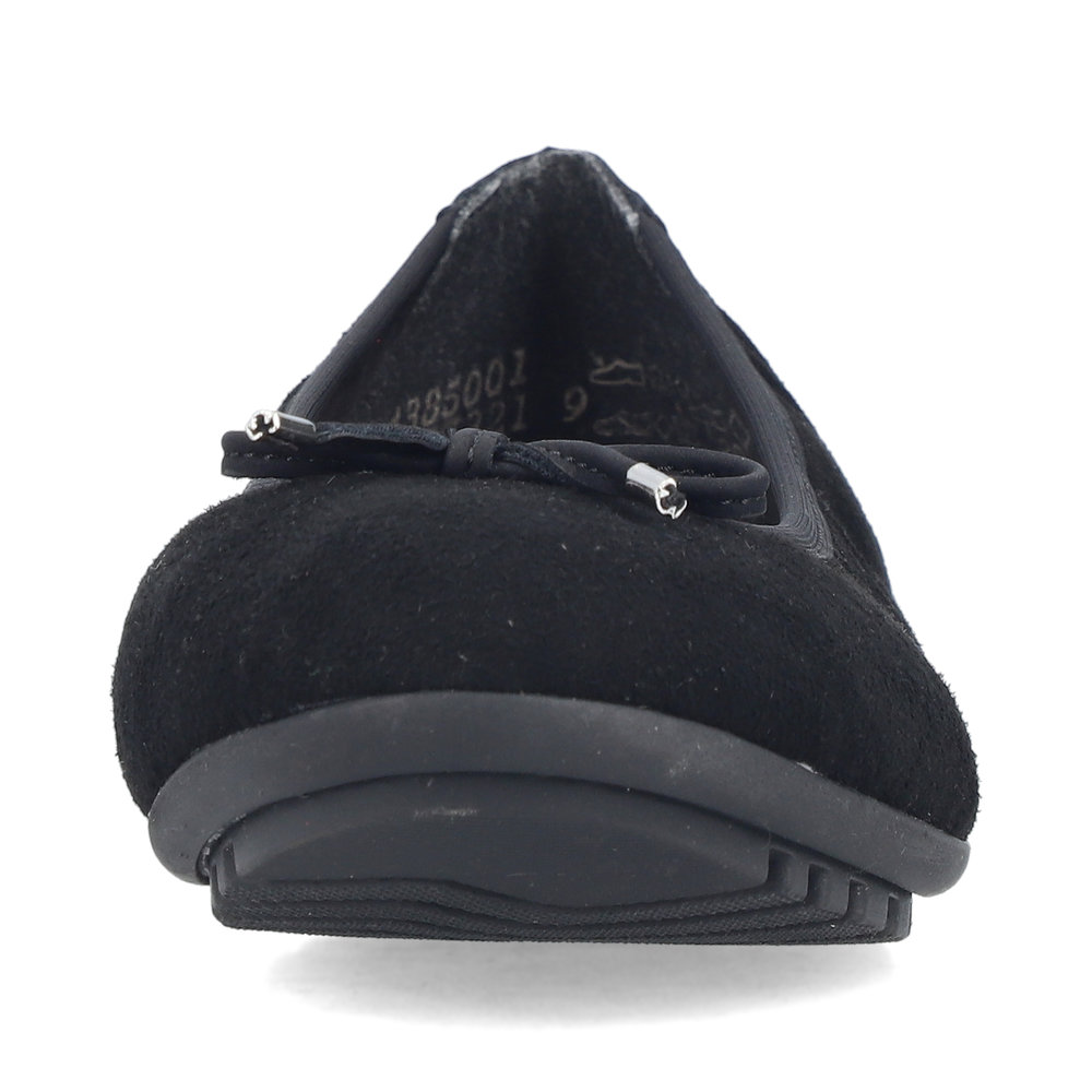 detail RIEKER 43850-01 černé dámské baleríny, přírodní kůže, antistress podrážka