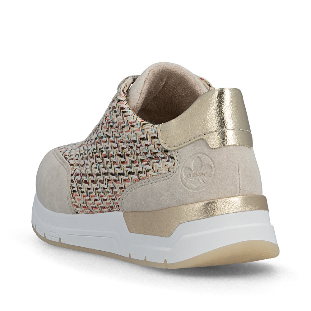 detail RIEKER 58906-91 béžové dámské moderní tenisky, pohodlné antistress
