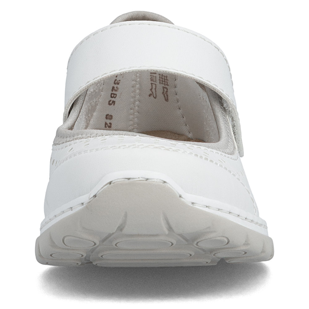 detail RIEKER L32B5-82 bílé dámské letní polobotky které krásně dýchají, antistress