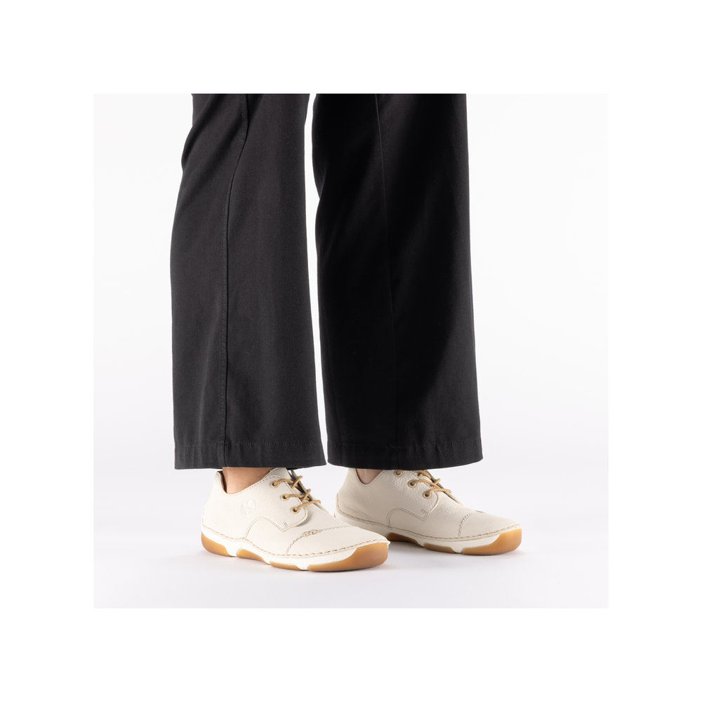 detail RIEKER 55920-80 béžové dámské pohodlné, lehké tenisky, antistress podrážka