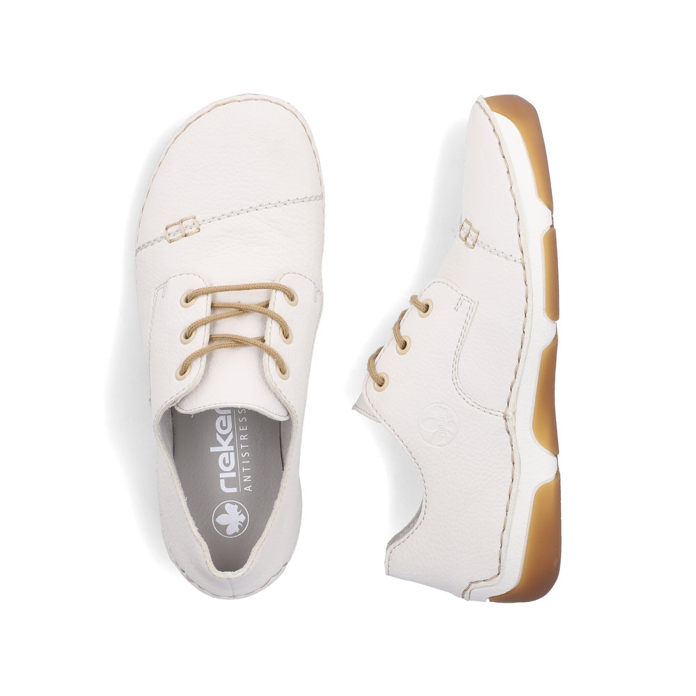 detail RIEKER 55920-80 béžové dámské pohodlné, lehké tenisky, antistress podrážka