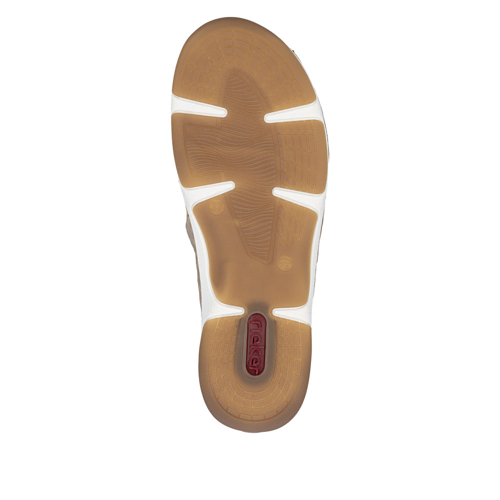 detail RIEKER 55958-20 béžové dámské baleríny vhodné do teplých letních dnů, antistress