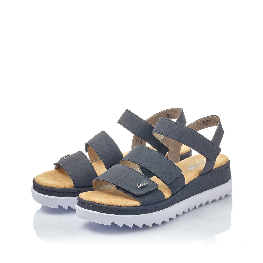 detail RIEKER V4424-14 modré dámské sandály
