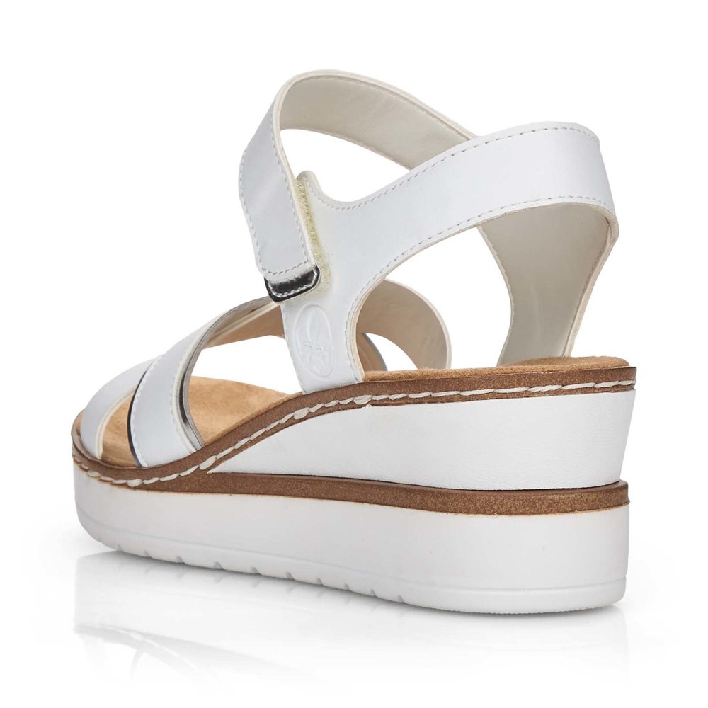 detail RIEKER V38G9-80 bílé dámské sandály