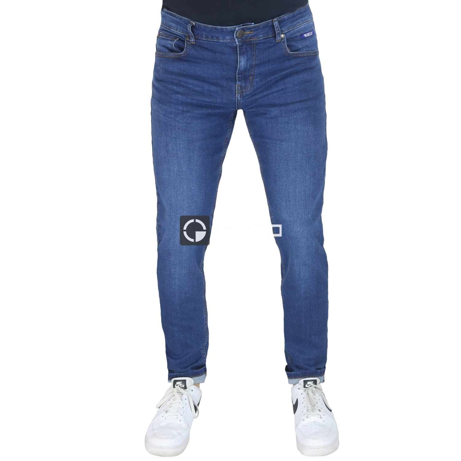 detail SPARCO Denim Jeans modré pánské kalhoty