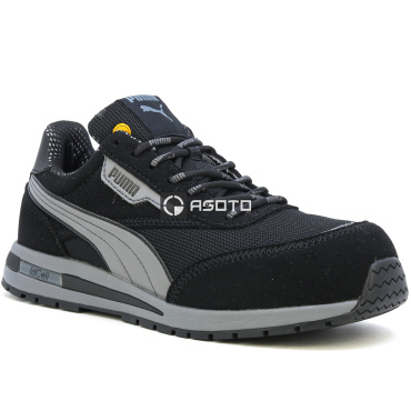 PUMA Rider BLK Low S1PS ESD černá pánská pracovní obuv