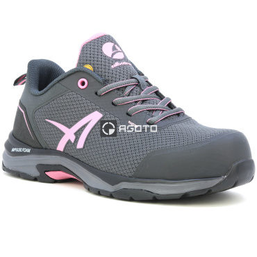 ALBATROS Twist Pink Low S1P ESD šedá dámská pracovní obuv vzdušná a pohodlná