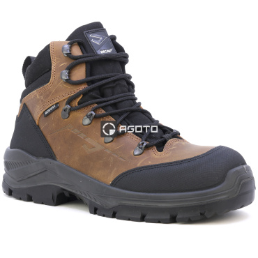 BICAP Argine Mid S7S hnědá pánská kožená pracovní obuv s membránou Respitex®