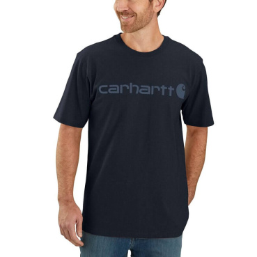 CARHARTT Core modré pánské triko bavlna, volný moderní střih, ikonická značka