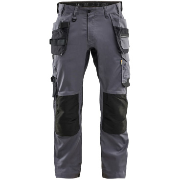 BLAKLADER Sweden Craftsman Stretch šedé pánské pracovní kalhoty + kapsy