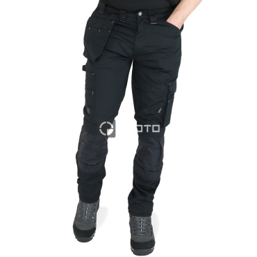 TOWORKFOR Holster černé pánské pracovni lehké kalhoty, Cordura® výztuha