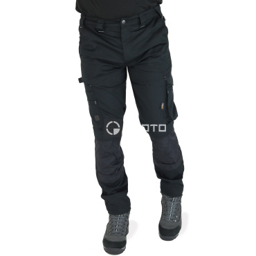 TOWORKFOR Cargo černé pánské pracovni lehké kalhoty, Cordura® výztuha