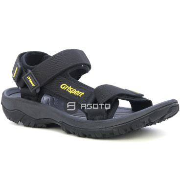 GRISPORT Sasso 60 černý pánský outdoor sandál, odolný v terénu a velice pohodlný