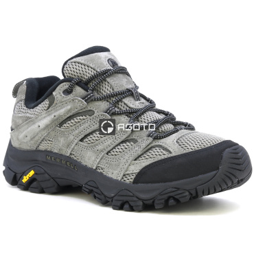 MERRELL MOAB 3 M talus/black šedá pánská kožená outdoor obuv, pohodlná