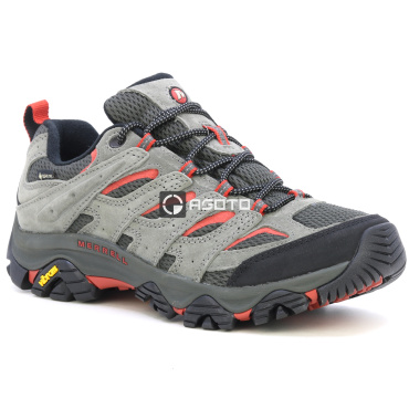 MERRELL Moab 3 GTX M šedá pánská kožená outdoor obuv, Gore-Tex® membrána