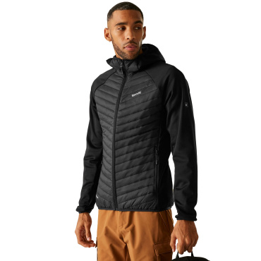 REGATTA Andreson Hybrid černá pánská outdoor bunda, praktická, celoroční použití