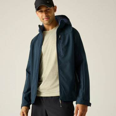 REGATTA Arana modrá páská softshell outdoor bunda, vodní sloupec 15 000 mm
