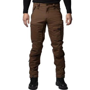 Beyond Nordic hnědé pánské outdoor kalhoty Teflon EcoElite® RECCO