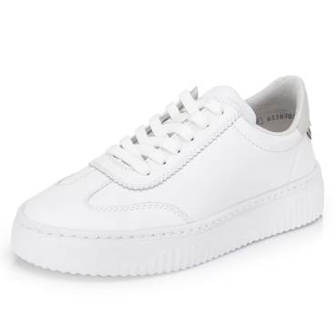 RIEKER N9910-80 bílé dámské tenisky z přírodní kůže, antistress podrážka