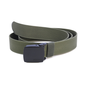 Asoto olivový uni pásek 120 cm s kovou rychloupínací sponou