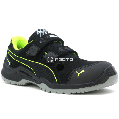 PUMA Neodyme green low S1P ESD černá pánská pracovní obuv