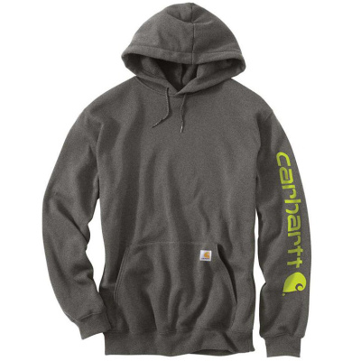 CARHARTT Signature Sleave Logo šedá pánská mikina