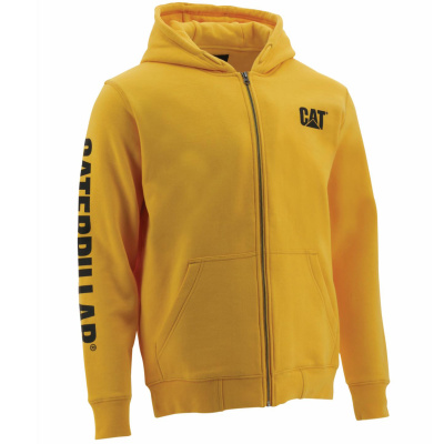 CATERPILLAR Midweight Banner Zip žlutá pánská mikina s kapucí