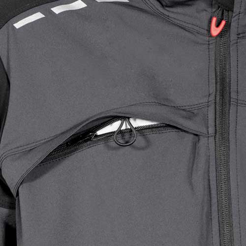 detail COFRA Javre pánská šedá softshell pracovní bunda