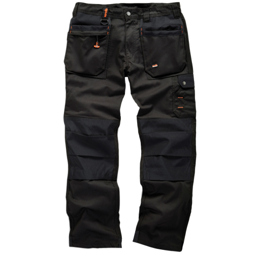 SCRUFFS Worker Plus black černé pánské profi pracovní kalhoty