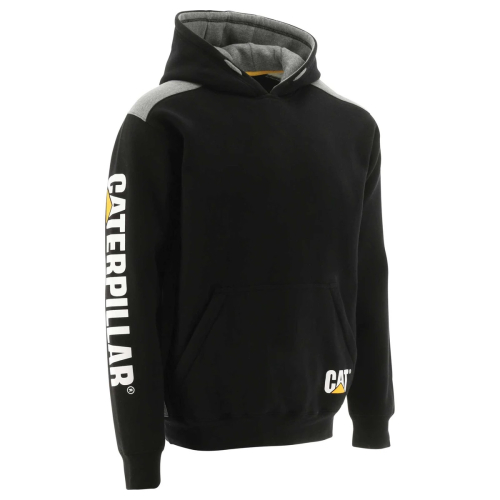 CATERPILLAR Logo Panel černá pánská mikina