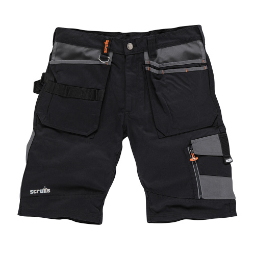 SCRUFFS Trade Short Black černé pánské profi pracovní kraťasy